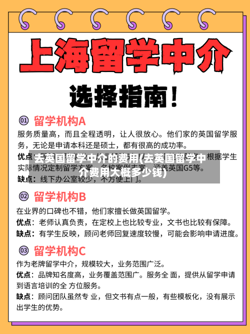 去英国留学中介的费用(去英国留学中介费用大概多少钱)