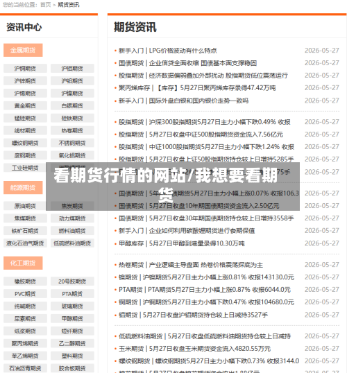 看期货行情的网站/我想要看期货