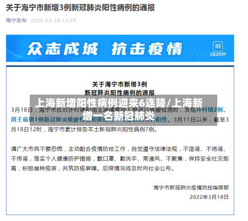 上海新增阳性病例迎来6连降/上海新增一名新冠肺炎-第3张图片