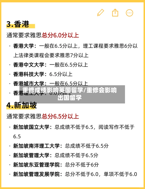 重修成绩影响英国留学/重修会影响出国留学-第3张图片