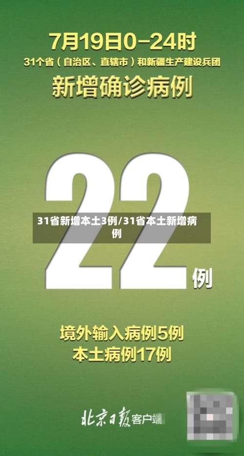 31省新增本土3例/31省本土新增病例