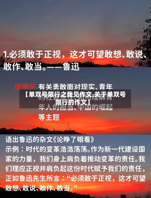 【单双号限行之我见作文,关于单双号限行的作文】-第2张图片