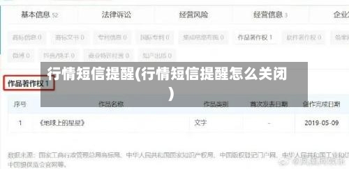 行情短信提醒(行情短信提醒怎么关闭)