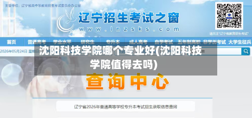 沈阳科技学院哪个专业好(沈阳科技学院值得去吗)