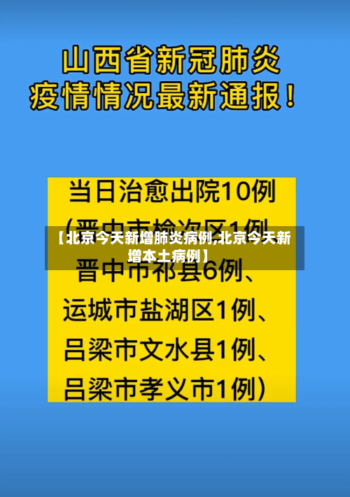 【北京今天新增肺炎病例,北京今天新增本土病例】-第3张图片
