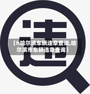 【h哈尔滨车辆违章查询,哈尔滨市车辆违章查询】