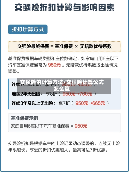 交强险的计算方法/交强险计算公式怎么算-第2张图片