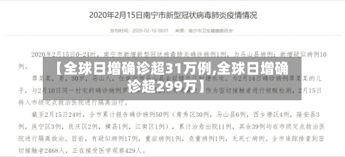 【全球日增确诊超31万例,全球日增确诊超299万】-第2张图片