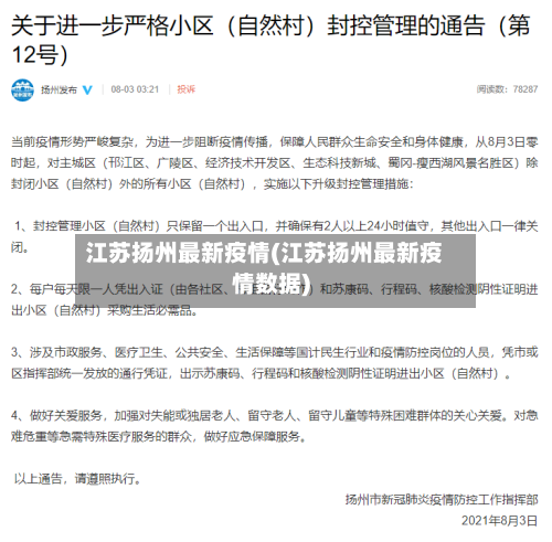 江苏扬州最新疫情(江苏扬州最新疫情数据)