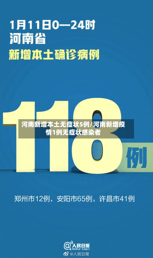 河南新增本土无症状5例/河南新增疫情1例无症状感染者
