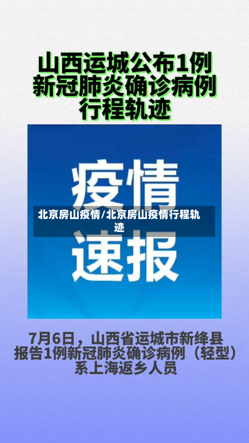 北京房山疫情/北京房山疫情行程轨迹