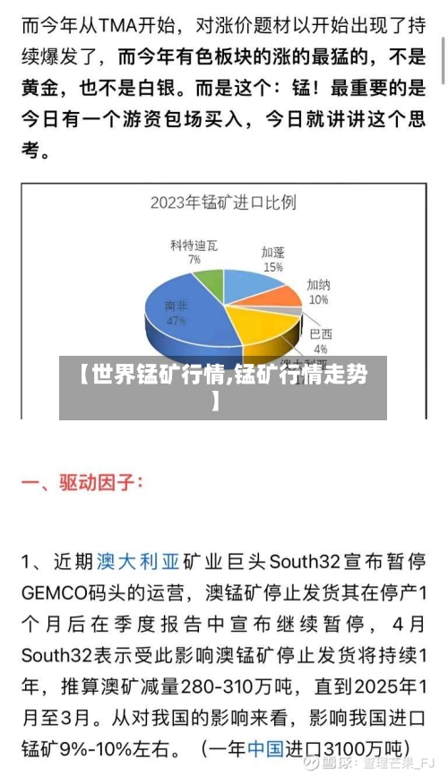 【世界锰矿行情,锰矿行情走势】-第2张图片