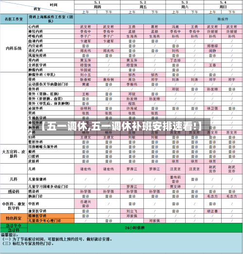 【五一调休,五一调休补班安排速看!】