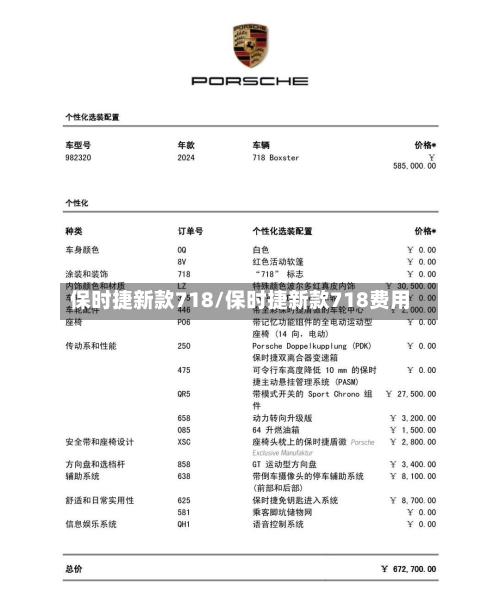 保时捷新款718/保时捷新款718费用-第3张图片