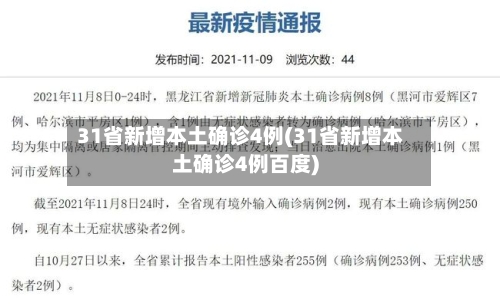 31省新增本土确诊4例(31省新增本土确诊4例百度)
