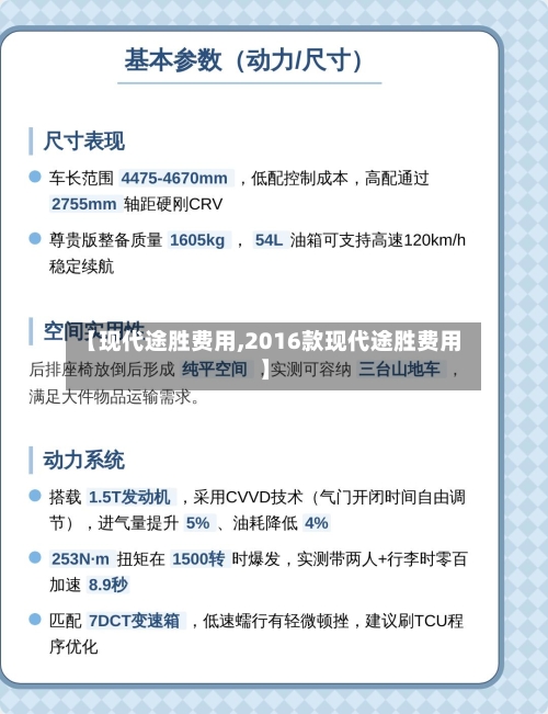 【现代途胜费用,2016款现代途胜费用】-第2张图片