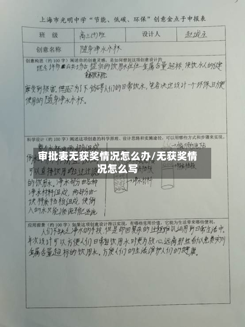 审批表无获奖情况怎么办/无获奖情况怎么写-第3张图片