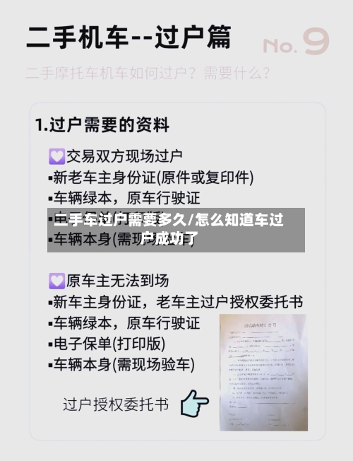 二手车过户需要多久/怎么知道车过户成功了