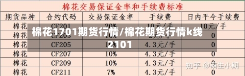 棉花1701期货行情/棉花期货行情k线2101
