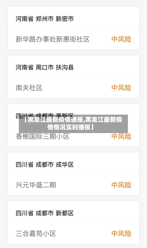 【黑龙江最新疫情通报,黑龙江最新疫情情况实时播报】