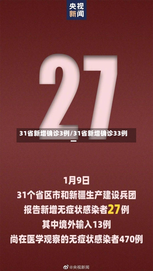 31省新增确诊3例/31省新增确诊33例一-第3张图片