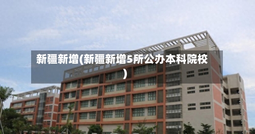 新疆新增(新疆新增5所公办本科院校)-第2张图片