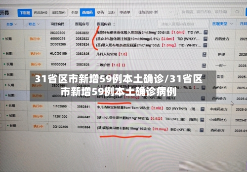 31省区市新增59例本土确诊/31省区市新增59例本土确诊病例