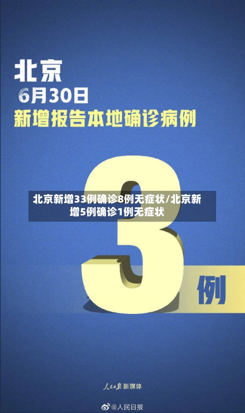 北京新增33例确诊8例无症状/北京新增5例确诊1例无症状
