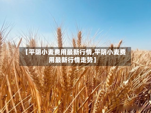 【平阴小麦费用最新行情,平阴小麦费用最新行情走势】-第2张图片
