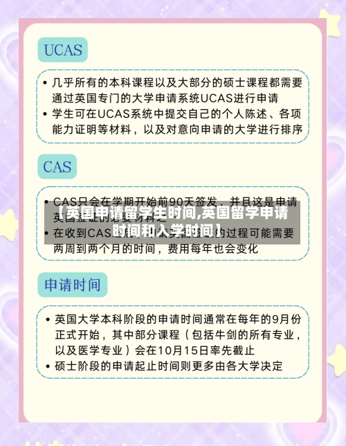 【英国申请留学生时间,英国留学申请时间和入学时间】