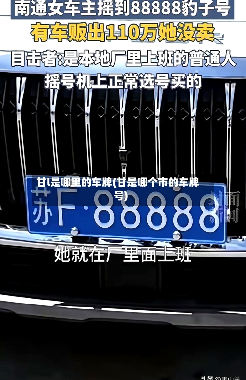 甘l是哪里的车牌(甘是哪个市的车牌号)-第2张图片