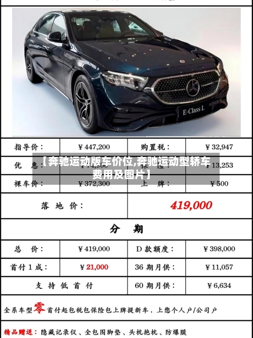【奔驰运动版车价位,奔驰运动型轿车费用及图片】
