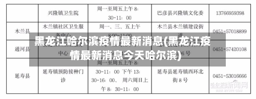 黑龙江哈尔滨疫情最新消息(黑龙江疫情最新消息今天哈尔滨)-第2张图片