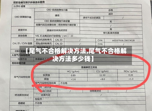 【尾气不合格解决方法,尾气不合格解决方法多少钱】