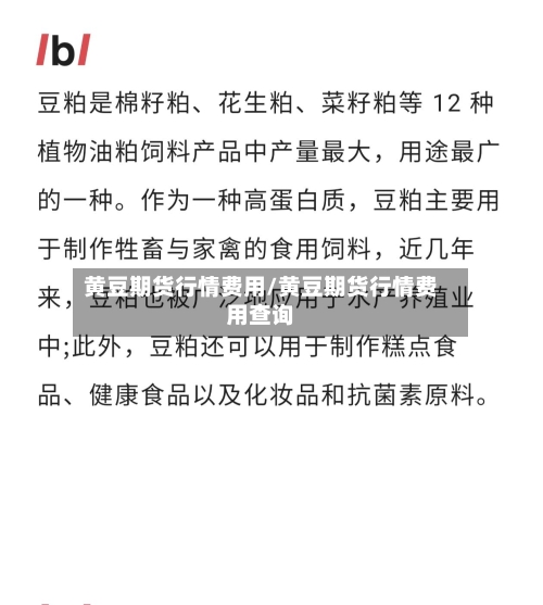 黄豆期货行情费用/黄豆期货行情费用查询