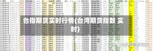 台指期货实时行情(台湾期货指数 实时)