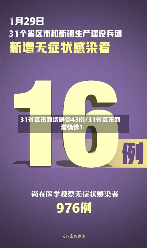 31省区市新增确诊43例/31省区市新增确诊1