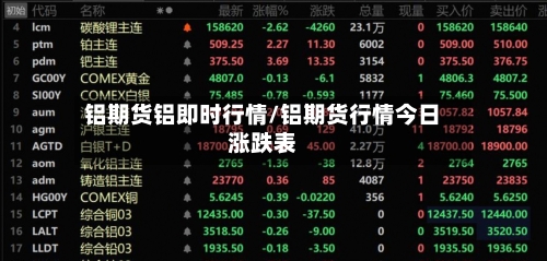 铝期货铝即时行情/铝期货行情今日涨跌表-第2张图片