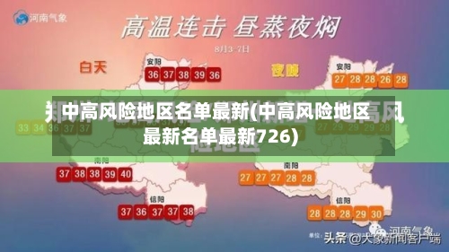 中高风险地区名单最新(中高风险地区最新名单最新726)