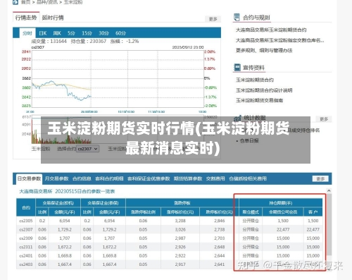 玉米淀粉期货实时行情(玉米淀粉期货最新消息实时)-第2张图片
