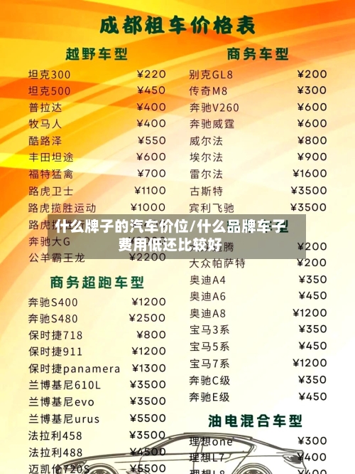什么牌子的汽车价位/什么品牌车子费用低还比较好