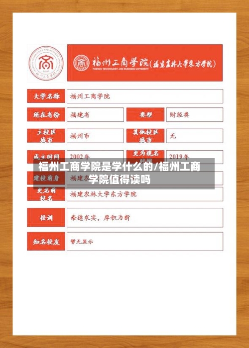福州工商学院是学什么的/福州工商学院值得读吗