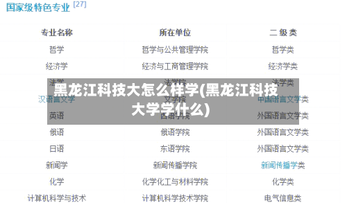 黑龙江科技大怎么样学(黑龙江科技大学学什么)-第2张图片