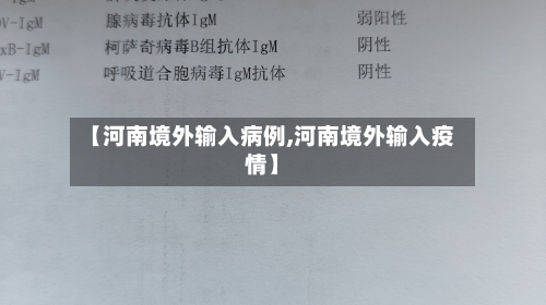 【河南境外输入病例,河南境外输入疫情】-第2张图片