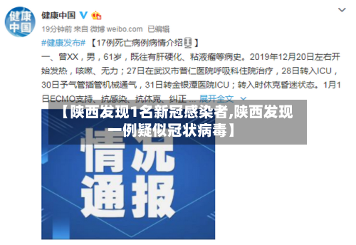 【陕西发现1名新冠感染者,陕西发现一例疑似冠状病毒】-第2张图片