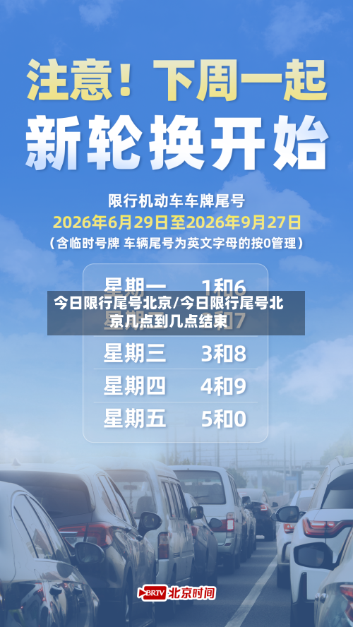 今日限行尾号北京/今日限行尾号北京几点到几点结束-第2张图片
