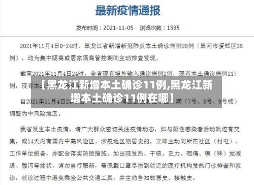 【黑龙江新增本土确诊11例,黑龙江新增本土确诊11例在哪】-第3张图片