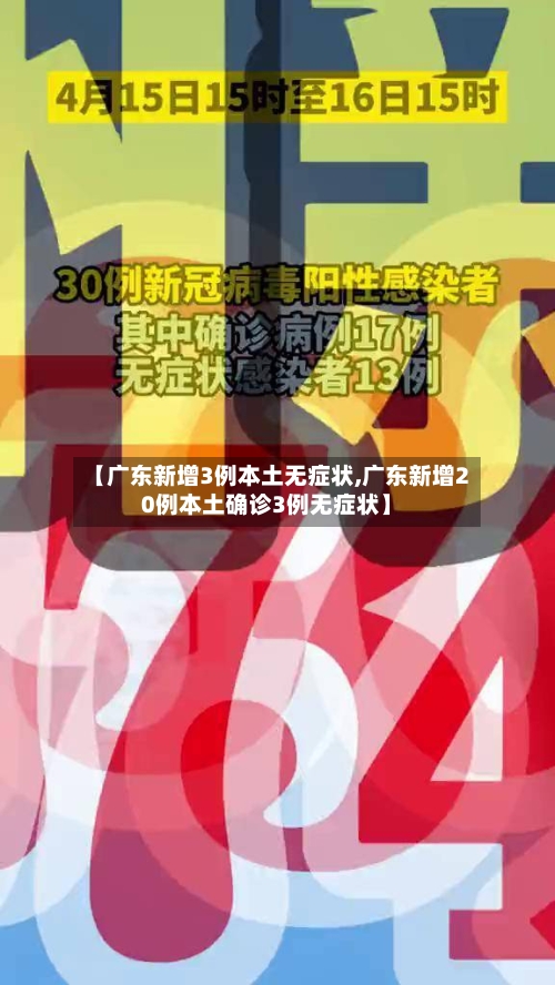 【广东新增3例本土无症状,广东新增20例本土确诊3例无症状】