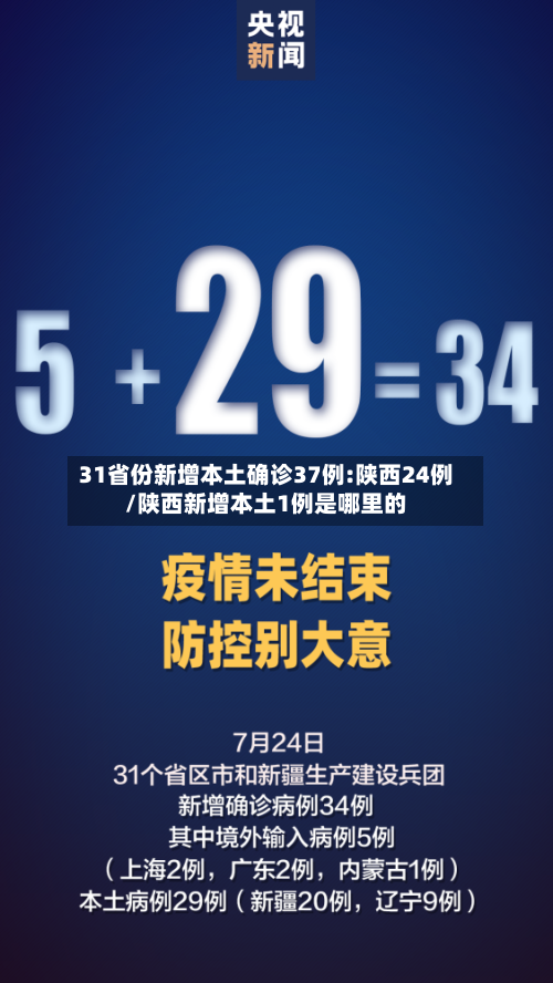 31省份新增本土确诊37例:陕西24例/陕西新增本土1例是哪里的-第2张图片