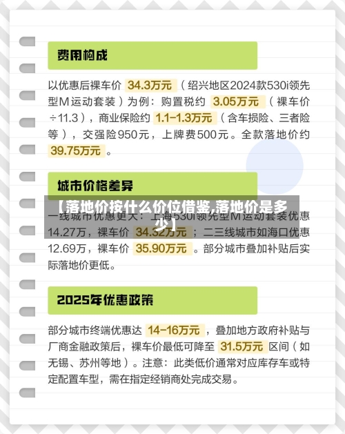 【落地价按什么价位借鉴,落地价是多少】